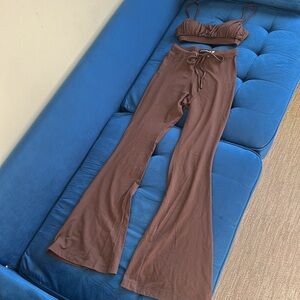 Brown Women's Pants Set